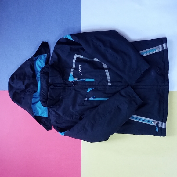 Kids Spyder Big Logo Winter Jacket With Hood